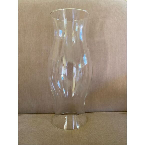 Colonial Williamsburg Style Glass Hurricane Candle Shade Globe with base 11.5 “V - Picture 2 of 5